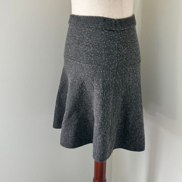 Tahari flare Grey wool blend mini skirt Size XS - Picture 2 of 3
